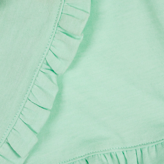 Pantaloni scurți cu volane, pentru fetițe, verde deschis Benetton 221519 3