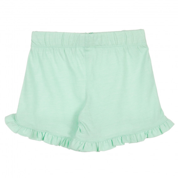 Pantaloni scurți cu volane, pentru fetițe, verde deschis Benetton 221520 4