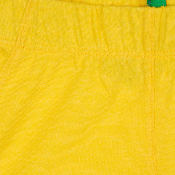 Pantaloni scurți cu volane, galben Benetton 221522 2