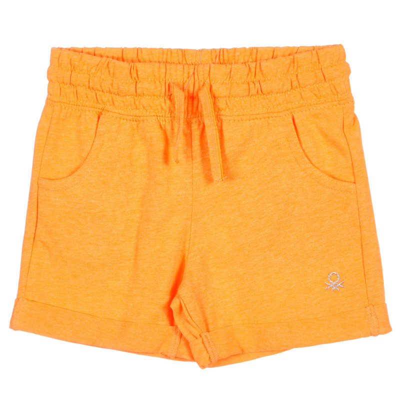 Pantaloni scurți din bumbac cu margine întoarsă, pentru bebeluși, portocaliu  221533