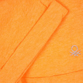 Pantaloni scurți din bumbac cu margine întoarsă, pentru bebeluși, portocaliu Benetton 221535 3