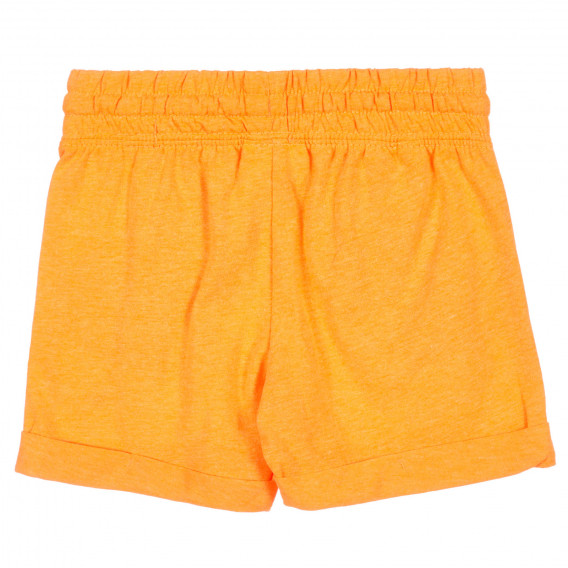 Pantaloni scurți din bumbac cu margine întoarsă, pentru bebeluși, portocaliu Benetton 221536 4