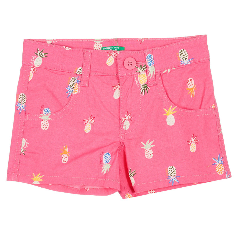 Pantaloni cu imprimeu ananas, roz  221541