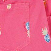 Pantaloni cu imprimeu ananas, roz Benetton 221543 3