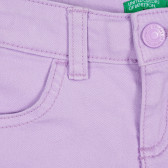 Pantaloni scurți din denim, mov Benetton 221562 2