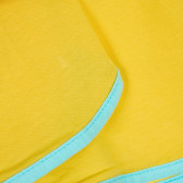 Pantaloni scurți galbeni, din bumbac cu margini verzi Benetton 221567 3