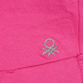 Pantaloni scurți din bumbac cu margine întoarsă, pentru bebeluși, roz Benetton 221582 2