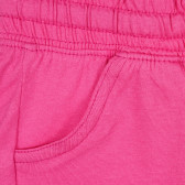 Pantaloni scurți din bumbac cu margine întoarsă, pentru bebeluși, roz Benetton 221583 3