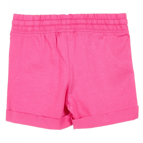 Pantaloni scurți din bumbac cu margine întoarsă, pentru bebeluși, roz Benetton 221584 4