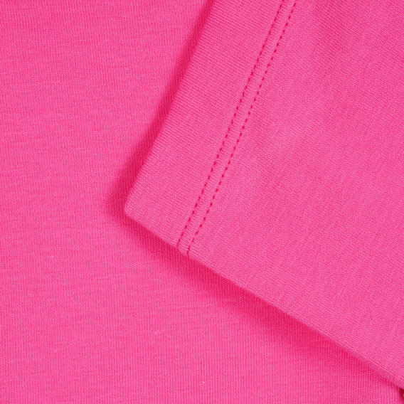 Colanți din bumbac cu lungime 7/8 pentru fetițe, roz Benetton 221590 3