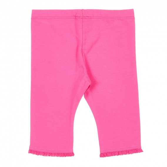 Colanți din bumbac cu lungime 7/8 pentru fetițe, roz Benetton 221591 4