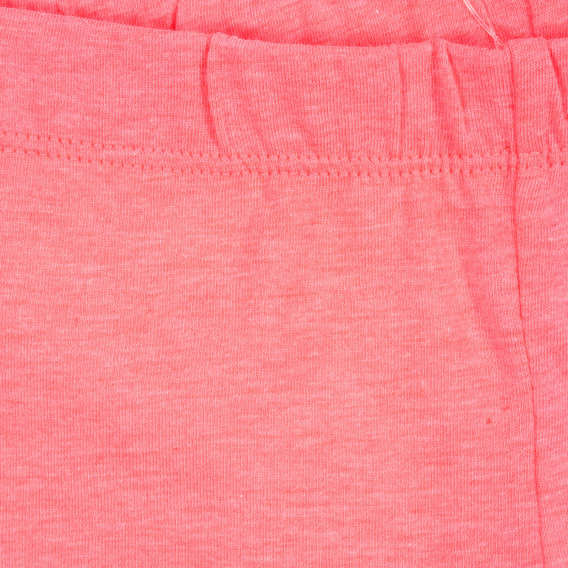 Pantaloni scurți din bumbac cu margine decorativă pentru bebeluși, roz Benetton 221593 2