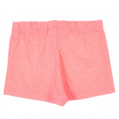 Pantaloni scurți din bumbac cu margine decorativă pentru bebeluși, roz Benetton 221595 4