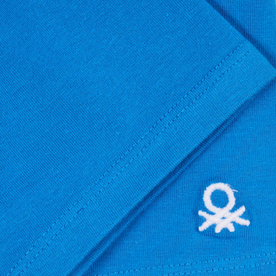 Colanți scurți cu logo brodat, albastru Benetton 221613 2
