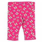 Colanți scurți roz, din bumbac cu imprimeu grafic și dantelă pentru fetițe  Benetton 221656 