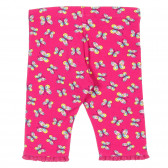 Colanți scurți roz, din bumbac cu imprimeu grafic și dantelă pentru fetițe  Benetton 221659 4