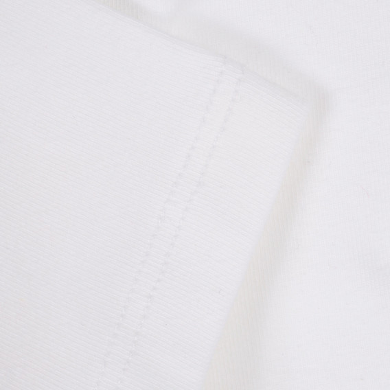 Colanți scurți cu logo brodat, alb Benetton 221662 3