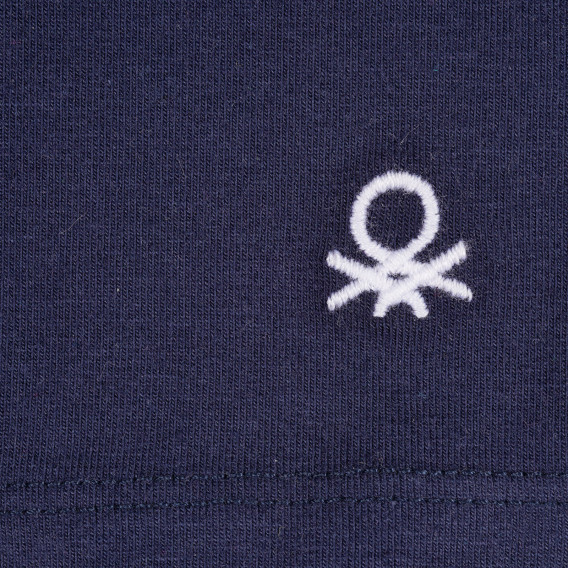 Colanți scurți cu logo brodat, de culoare albastră Benetton 221665 2