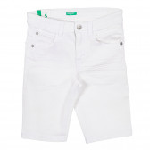 Pantaloni scurți din denim albi Benetton 221684 