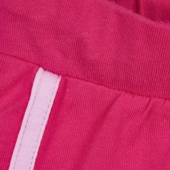 Pantaloni scurți din bumbac cu margini roz deschis Benetton 221689 2