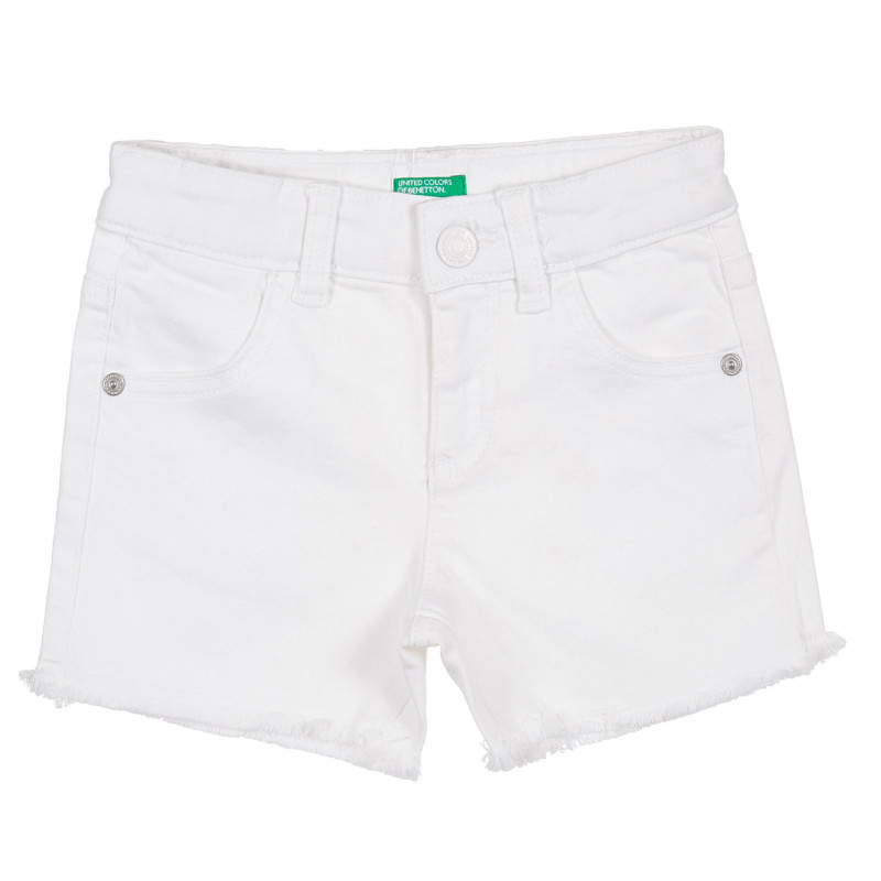 Pantaloni scurți din denim, de culoare albă  221692