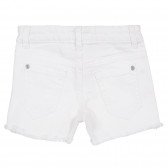 Pantaloni scurți din denim, de culoare albă Benetton 221695 4