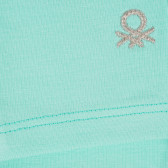 Colanți din bumbac cu sigla mărcii pentru bebeluși, albastru deschis Benetton 221750 3