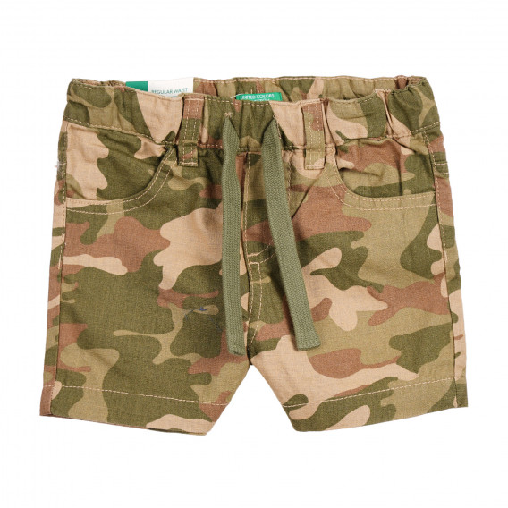 Pantaloni scurți cu imprimeu camuflaj Benetton 221776 