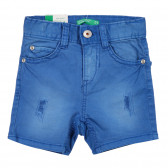 Pantaloni scurți din denim pentru bebeluși, albaștri Benetton 221806 