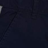 Pantaloni de bumbac cu margine gri, albaștri închis Benetton 221810 2