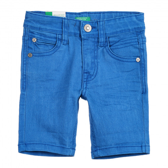 Pantaloni scurți din denim, albaștri Benetton 221875 
