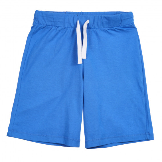 Pantaloni scurți din bumbac, albaștri Benetton 221884 