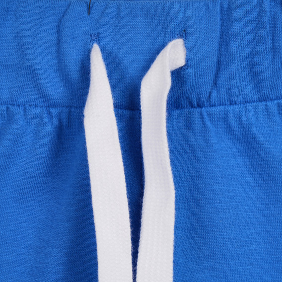 Pantaloni scurți din bumbac, albaștri Benetton 221885 2