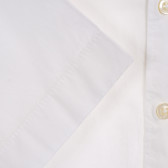 Cămașă de bumbac cu mâneci scurte, albă Benetton 221900 2
