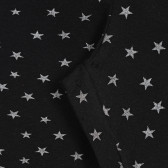 Colanți din bumbac cu imprimeu stea, negru Benetton 221933 2