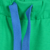 Pantaloni scurți din bumbac, de culoare verde Benetton 221939 2