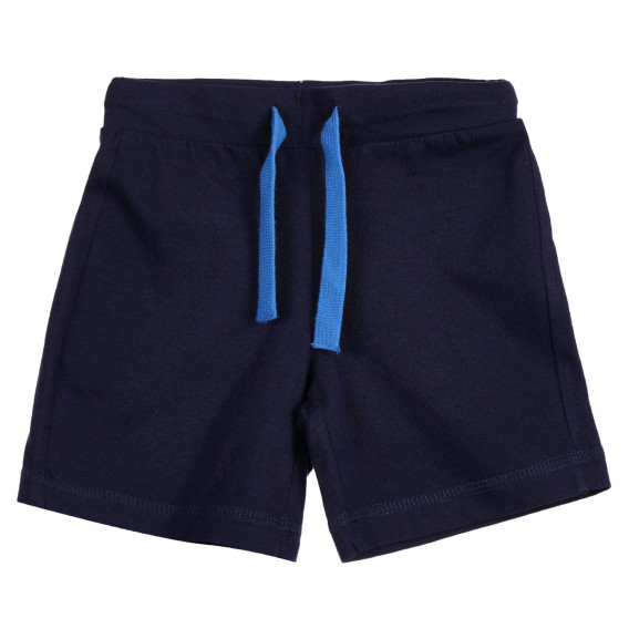Pantaloni scurți din bumbac, albaștri închis Benetton 221941 