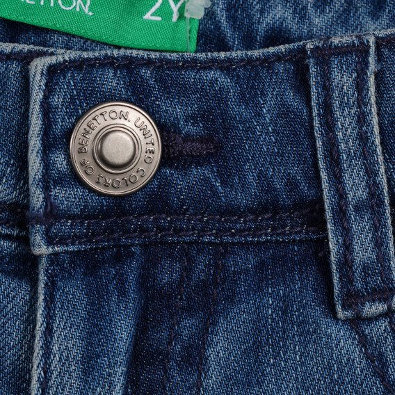 Pantaloni scurți din denim, cu efect uzat pentru fetițe Benetton 221945 2