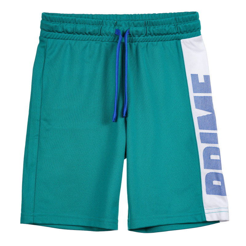 Pantaloni scurți din bumbac cu accente albastre, verzi  221957