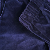 Pantaloni de bumbac cu talie elastică, albastru Benetton 221970 2