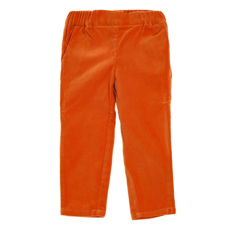 Pantaloni din bumbac cu talie elastică, portocaliu  221981
