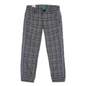 Pantaloni în carouri cu elastic la capătul picioarelor Benetton 221987 