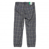 Pantaloni în carouri cu elastic la capătul picioarelor Benetton 221989 3