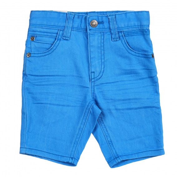 Pantaloni scurți cu efect mototolit pentru bebeluși, albaștri Benetton 221990 