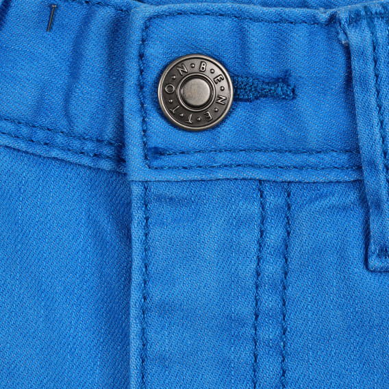 Pantaloni scurți cu efect mototolit pentru bebeluși, albaștri Benetton 221991 2
