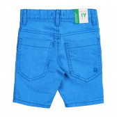 Pantaloni scurți cu efect mototolit pentru bebeluși, albaștri Benetton 221992 3