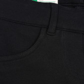 Pantaloni elastici tip Charleston, negri Benetton 222018 2