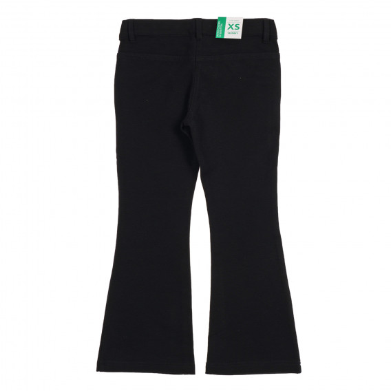 Pantaloni elastici tip Charleston, negri Benetton 222019 3