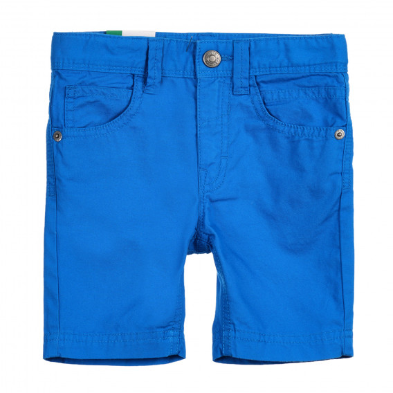 Pantaloni scurți din bumbac pentru bebeluși, în albastru Benetton 222038 