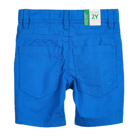 Pantaloni scurți din bumbac pentru bebeluși, în albastru Benetton 222040 3